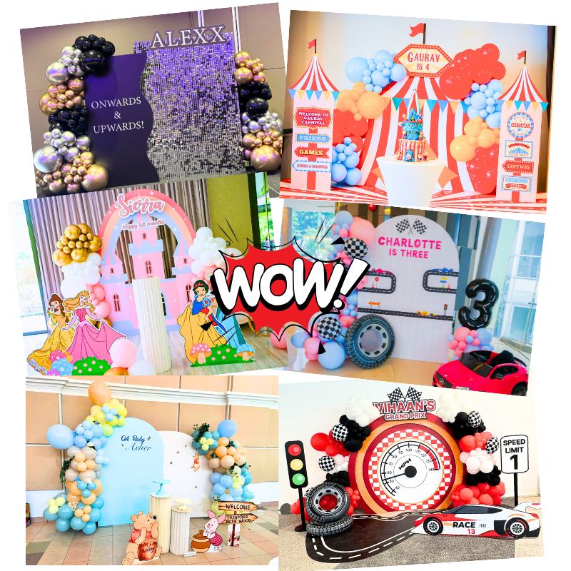 Backdrop & balloon decorations