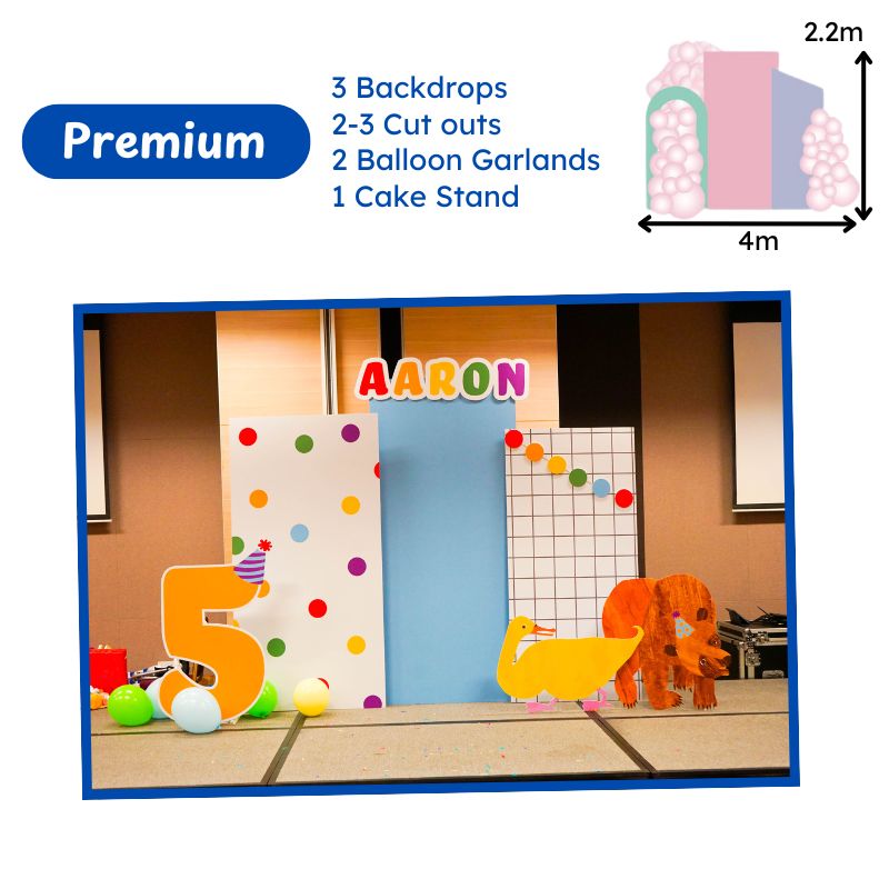 Backdrop & balloon decorations