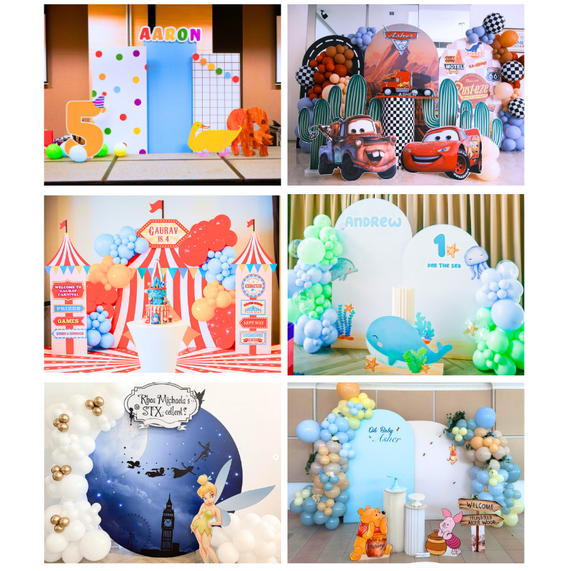 Backdrop & balloon decorations