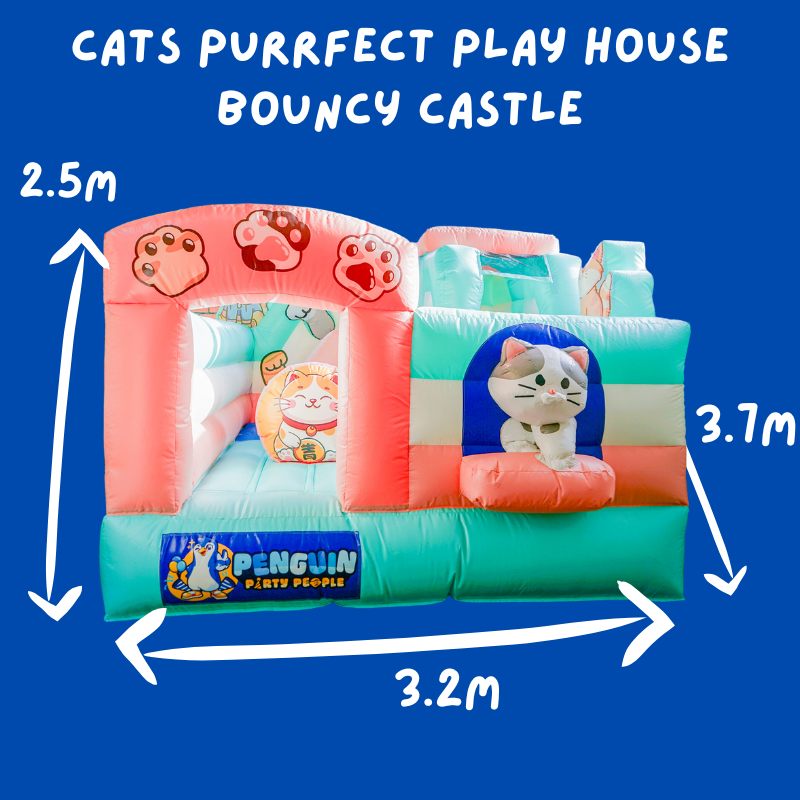 Cats Purrfect Play House Bouncy Castle