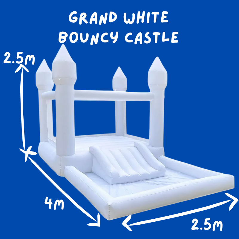 Grand White Bouncy Castle