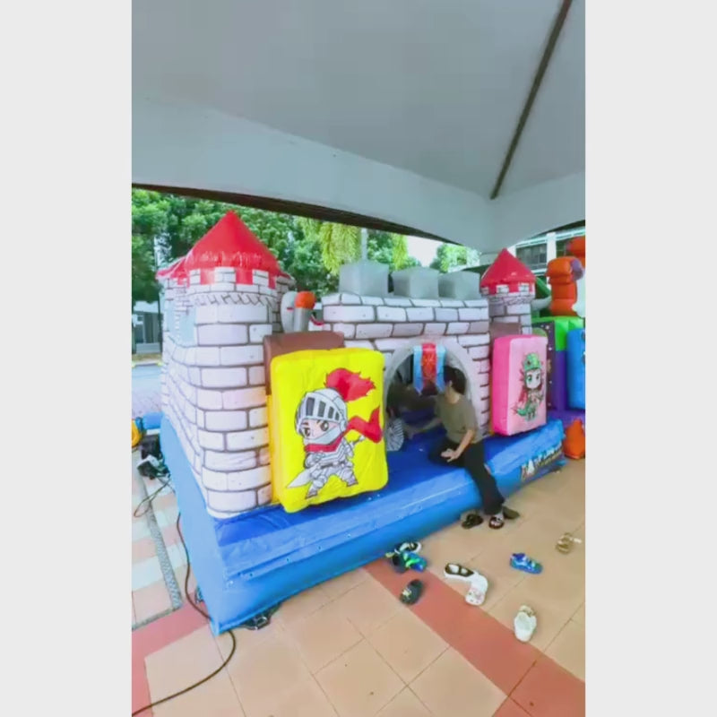 Warrior vs Monster Adventure Bouncy Castle