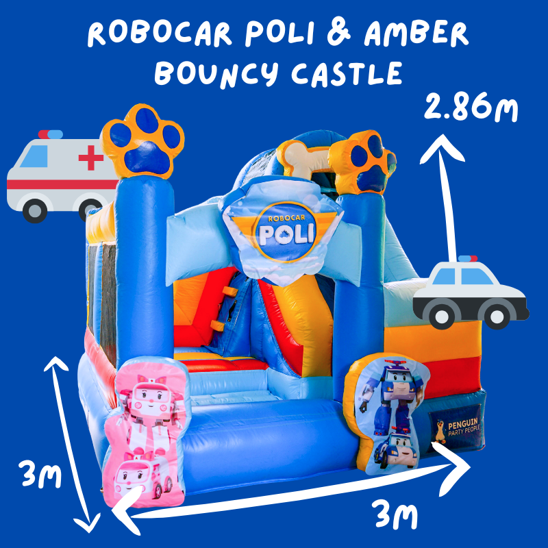 Robocar Poli & Amber Bouncy Castle