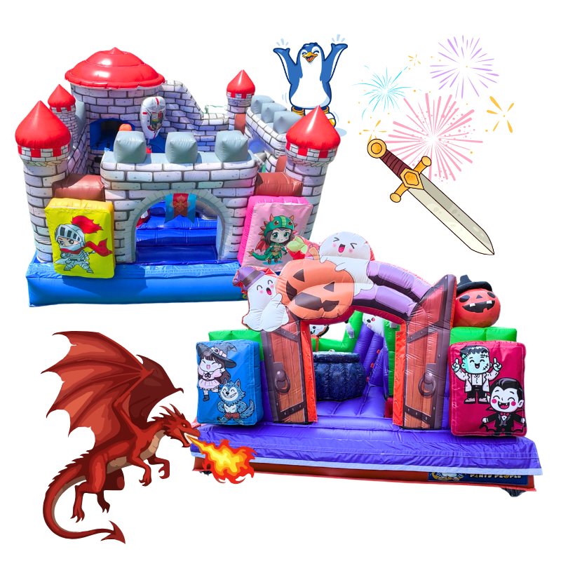 Warrior vs Monster Adventure Bouncy Castle