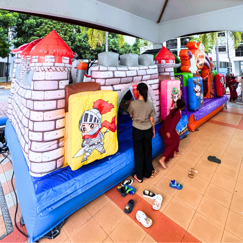 Warrior vs Monster Adventure Bouncy Castle